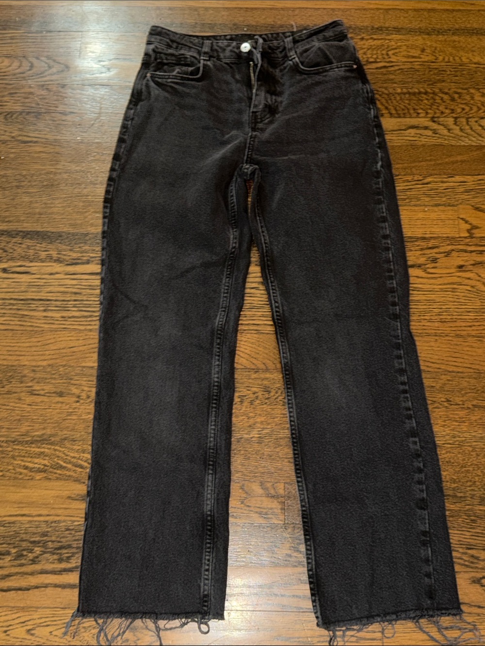 High-Rise Black Straight Leg Women's Jeans